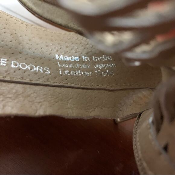 Diba Women's Dreamer Grey Tan Suede Leather Open Toe Block Heel Sandals Size 7.5 - Picture 11 of 13